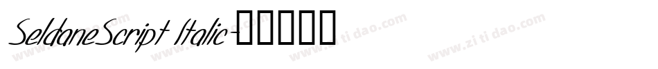 SeldaneScript Italic字体转换